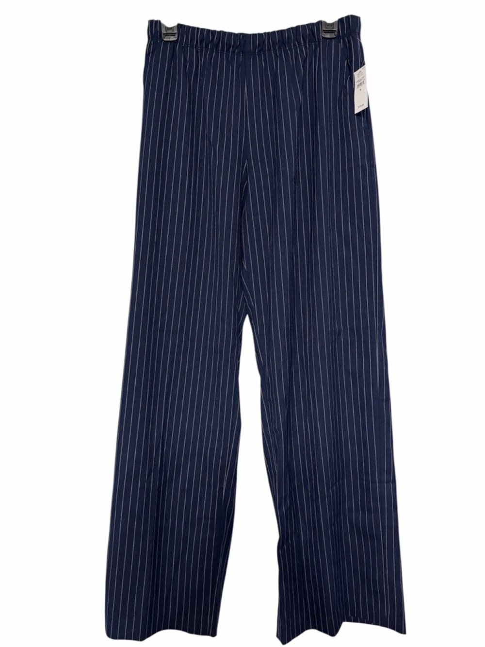 Gap Factory Women’s Striped Mid Rise Pants Wide Leg Navy Blue New